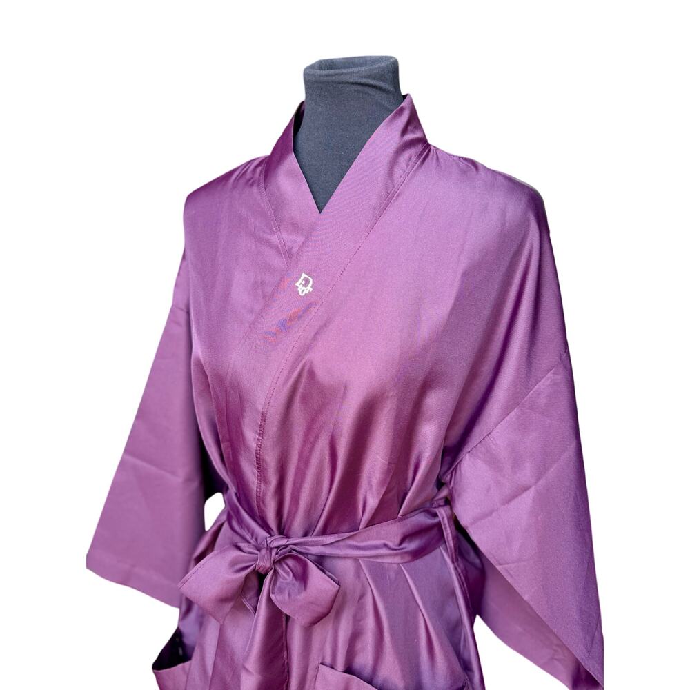 Dior Stylish Purple Kimono Robe with Pockets